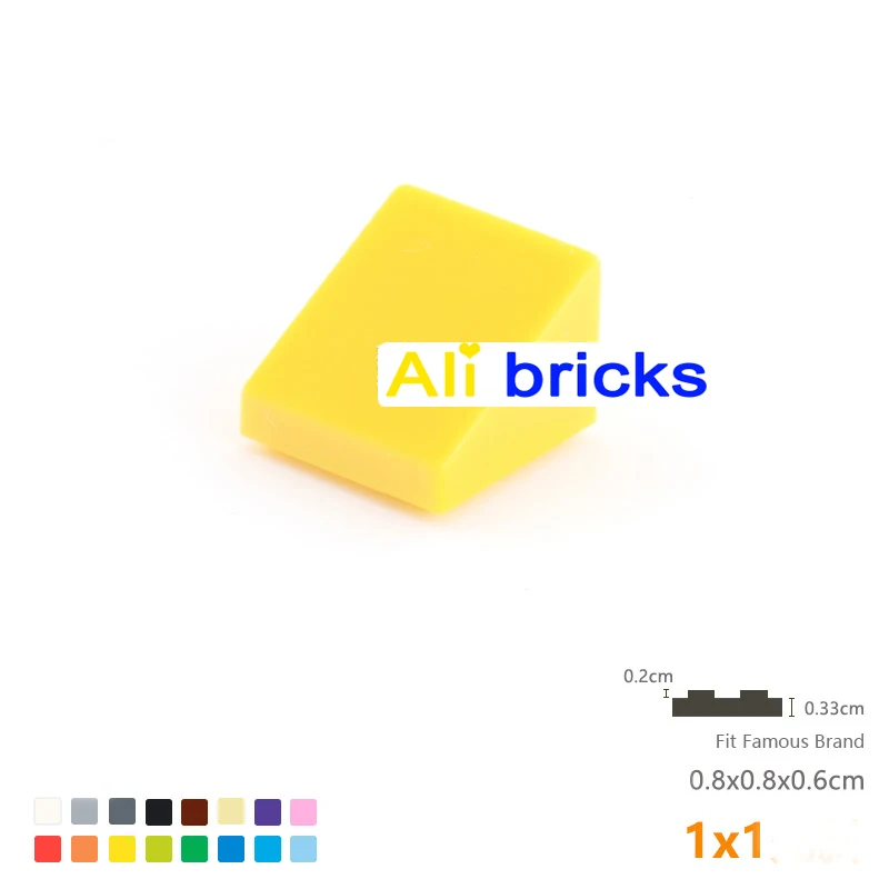 100 stücke DIY Bausteine Figur Glatte Abgeschrägte Ziegel 1x1 Pädagogische Kreative Größe Kompatibel Mit 54200 Spielzeug für Kinder