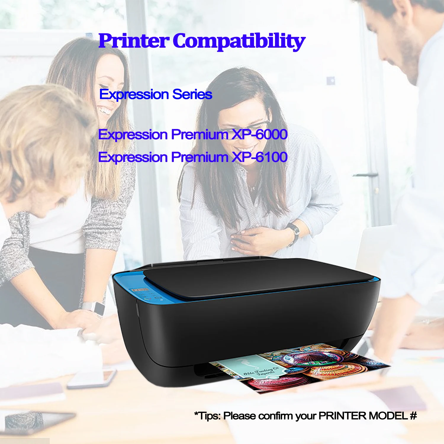 302XL 302 Ink Cartridges with Upgrade Chip Replacement for Epson T302XL for Expression Premium XP-6100 XP-6000 Printer 5-Pack