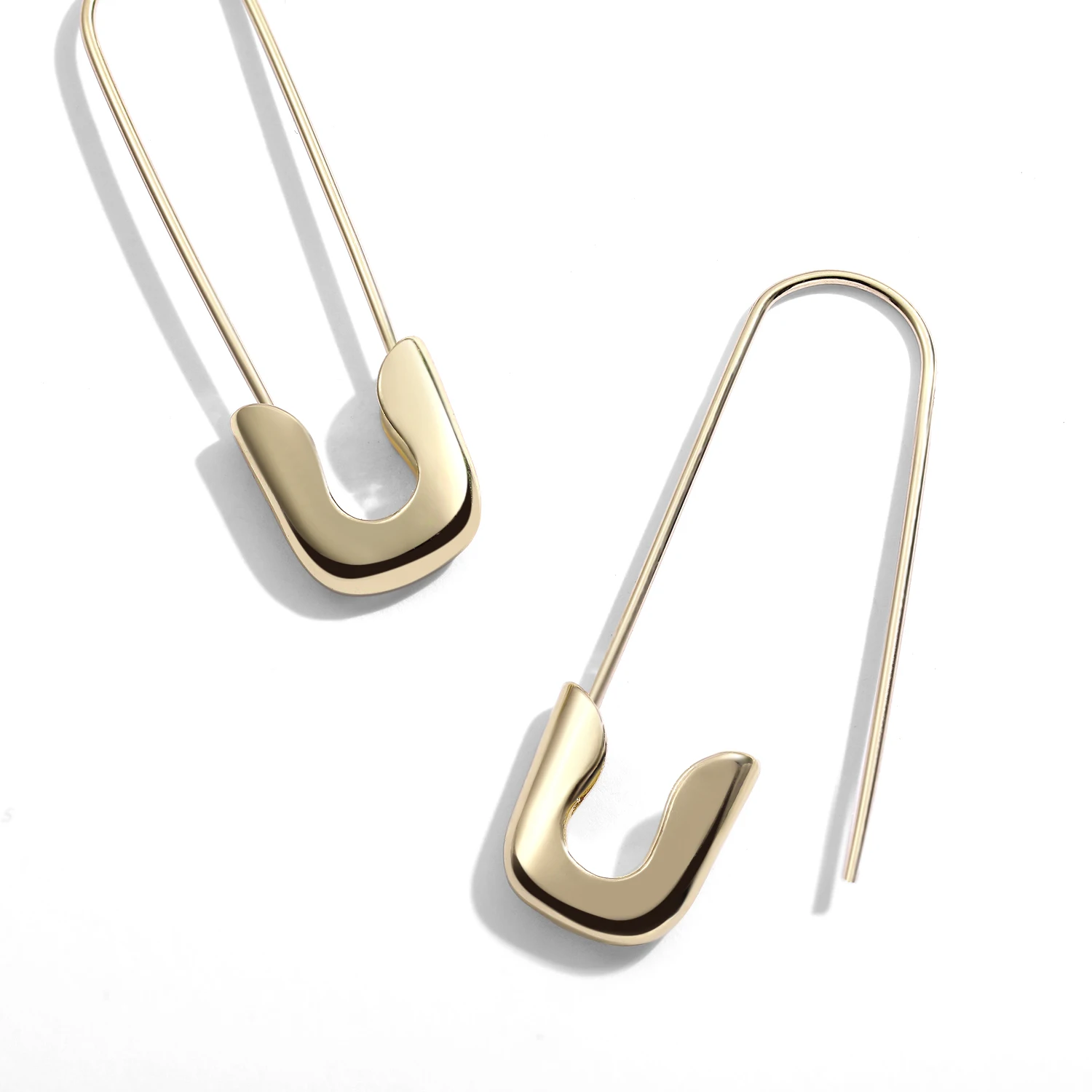 Simple Paper Clip Ear Threader Safety Pin Earrings for Women Handmade Copper Wire Earring Geometric Ear Jewelry 2020