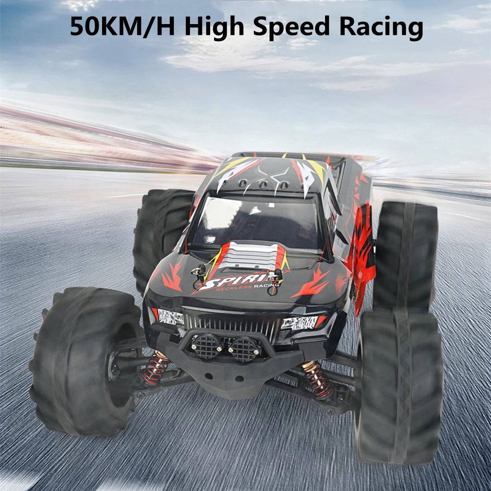 50 km/h de alta velocidade 4wd rc carro off-road 1:12 grande 45 graus escalada à prova dwaterproof água suspensão independente 18 minutos rc caminhão buggy brinquedo