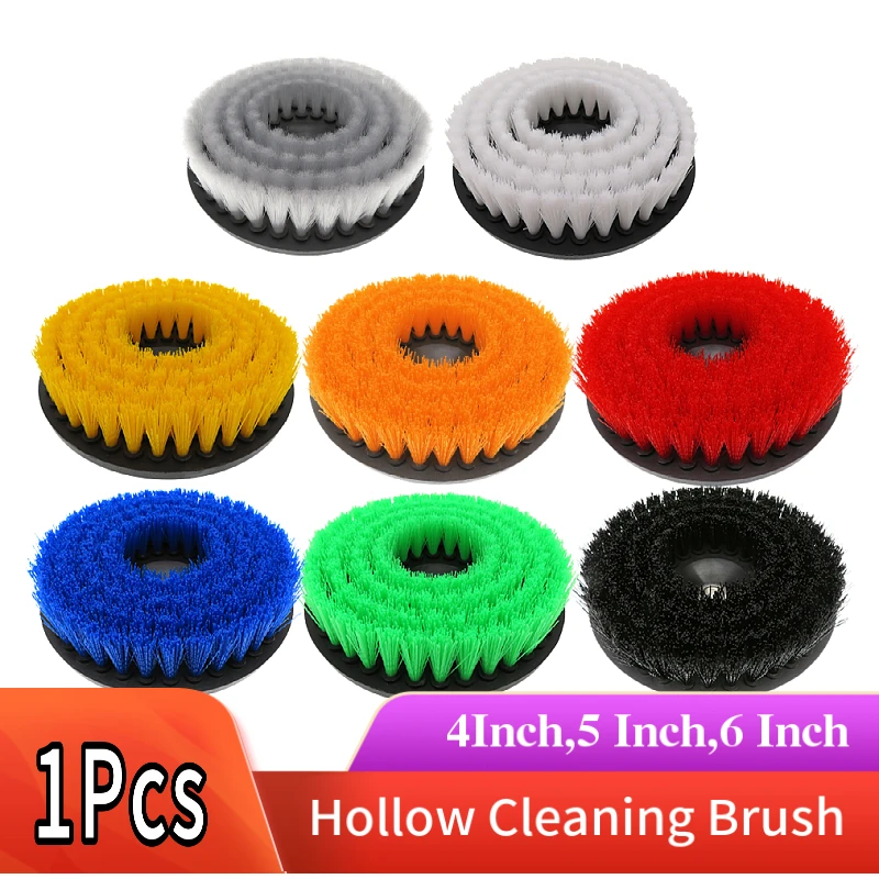 4/5/6 Inch Plastic Soft Hard Electric Brush Hollow for Cleaning Carpet Leather and Upholstery Sofa Wooden Furniture Car Bathroom