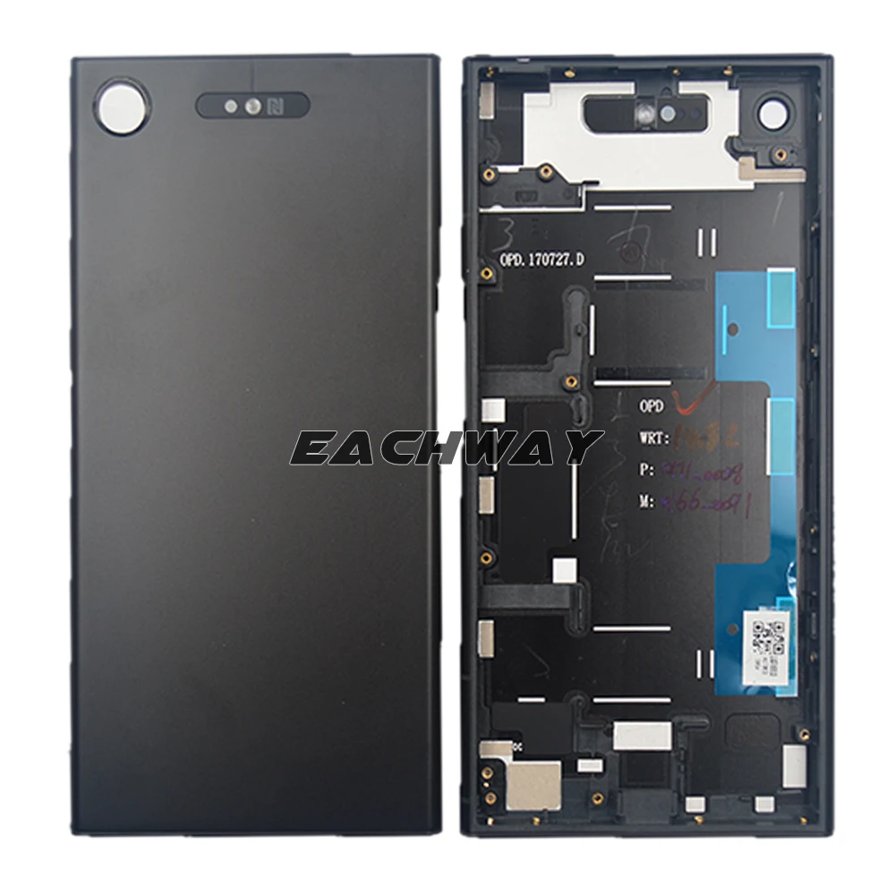 For Sony Xperia XZ1 Battery Cover Rear Case With Camera Lens +Middle Frame Repair Parts For Sony XZ1 G8341 G8342 Battery Cover