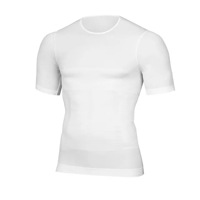 Mannen Body Shapers Fitness Elastische Buik Nauwsluitende Korte Mouw Tank Tops Vorm Ondergoed Afslanken Borsten Vormgeven