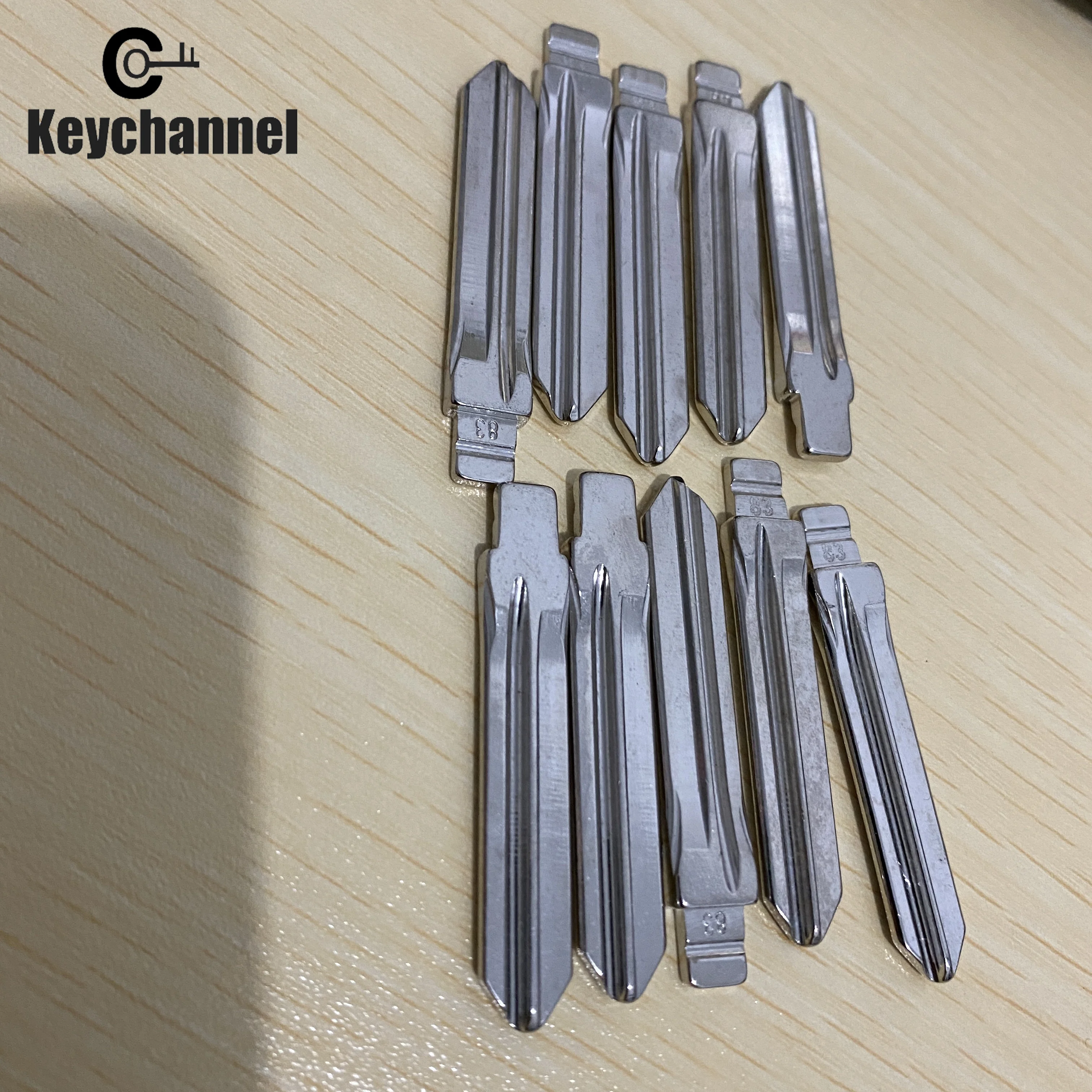 10PCS NO.83 KD Klinge Metall Uncut Blank Flip Folding Remote Key Klinge Ersatz Auto Blank SX9 Schlüssel Klinge Für peugeot Citroen Schlüssel