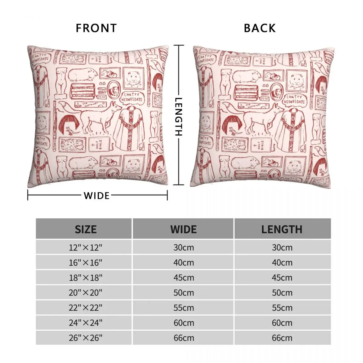 FLEABAG Illustration Square Pillowcase Polyester Linen Velvet Zip Decor Throw Pillow Case Home Cushion Cover