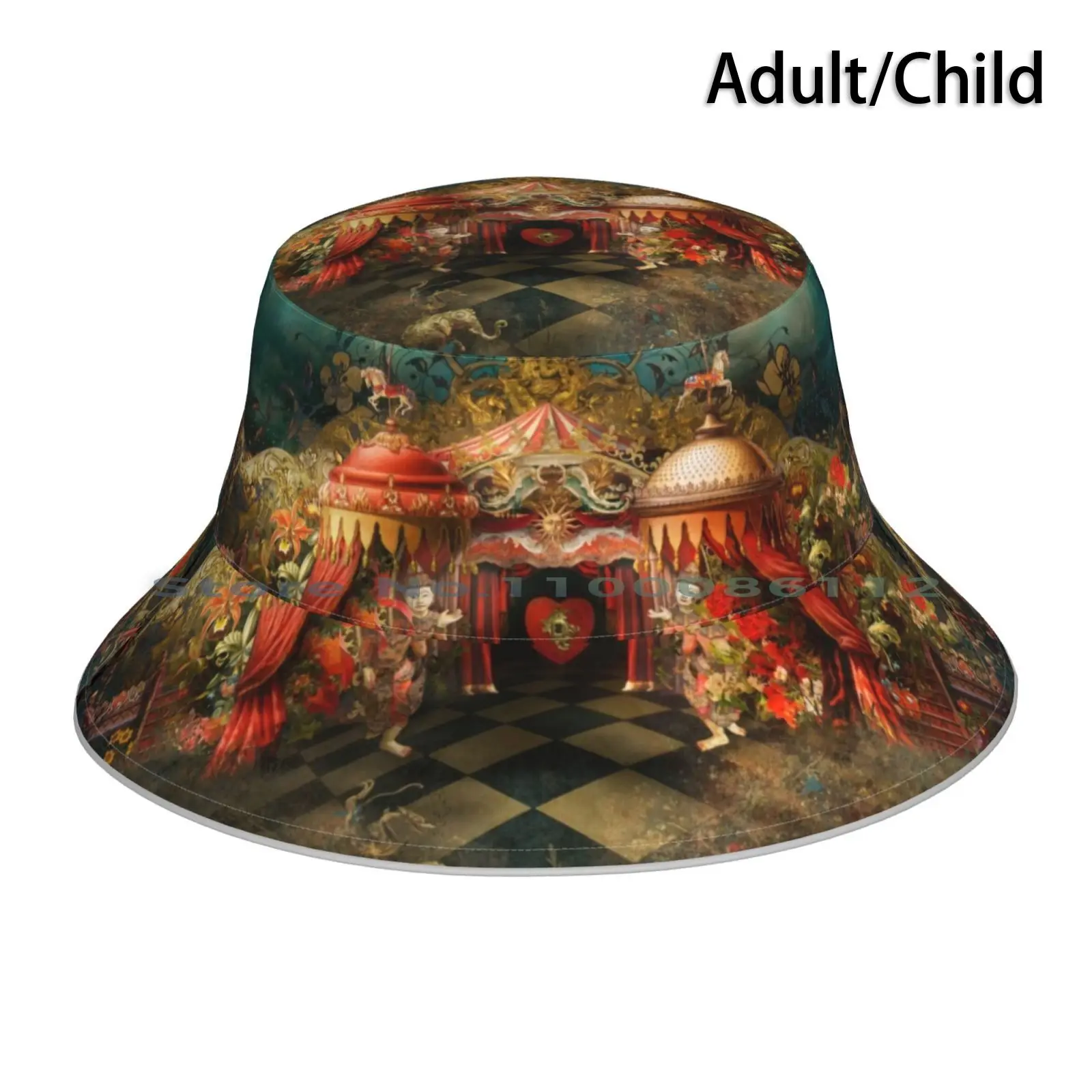 Imaginarium Bucket Hat Sun Cap Imaginarium Imagination Inspiration Tent Circus Fairground Cabaret Surreal Fantasy Ornate Dream