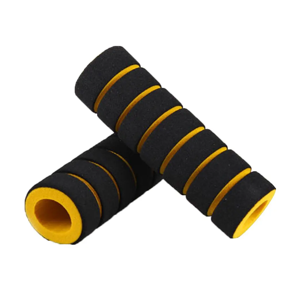 2Pcs Bicycle Grips MTB Sponge Handlebar Cover Grips Anti-skid Shock-absorbing Soft Bike Grips Ultraight Cycling Handlebar Sleeve