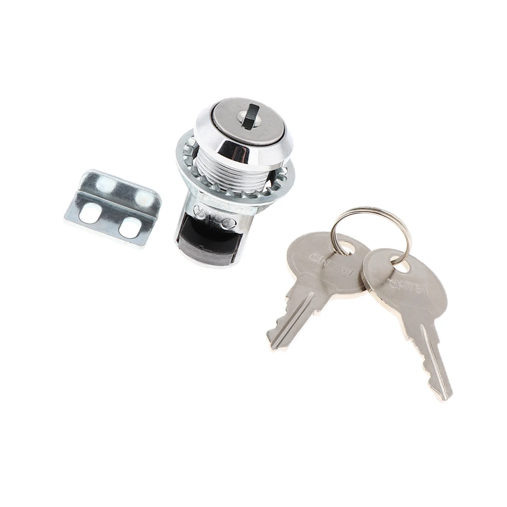 1 Piece Zinc Alloy Push to Close Latch With Key for Boat and Motorbike Glovebox
