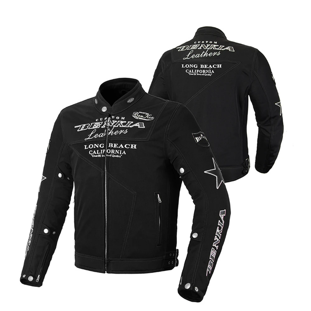 BENKIA Uomini Giacca Moto Jaqueta Motociclista Moto Abbigliamento Traspirante Maglia Giacca Moto Equipaggiamento Protettivo Chaqueta Moto