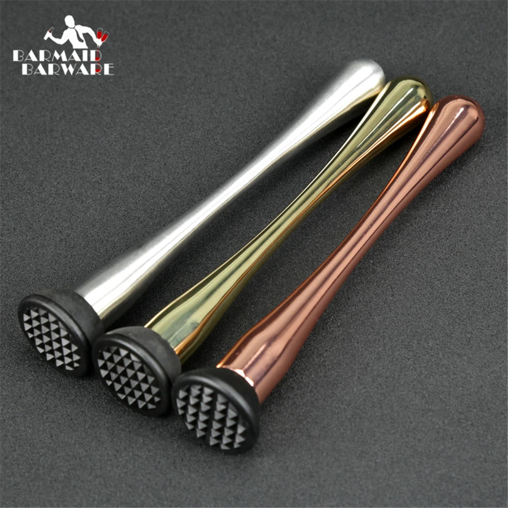 Bar cóctel Muddler Mojito mezclador de barra de acero inoxidable artículos de bar DIY bebida fruta Muddler hielo triturado Barware herramienta de Bar