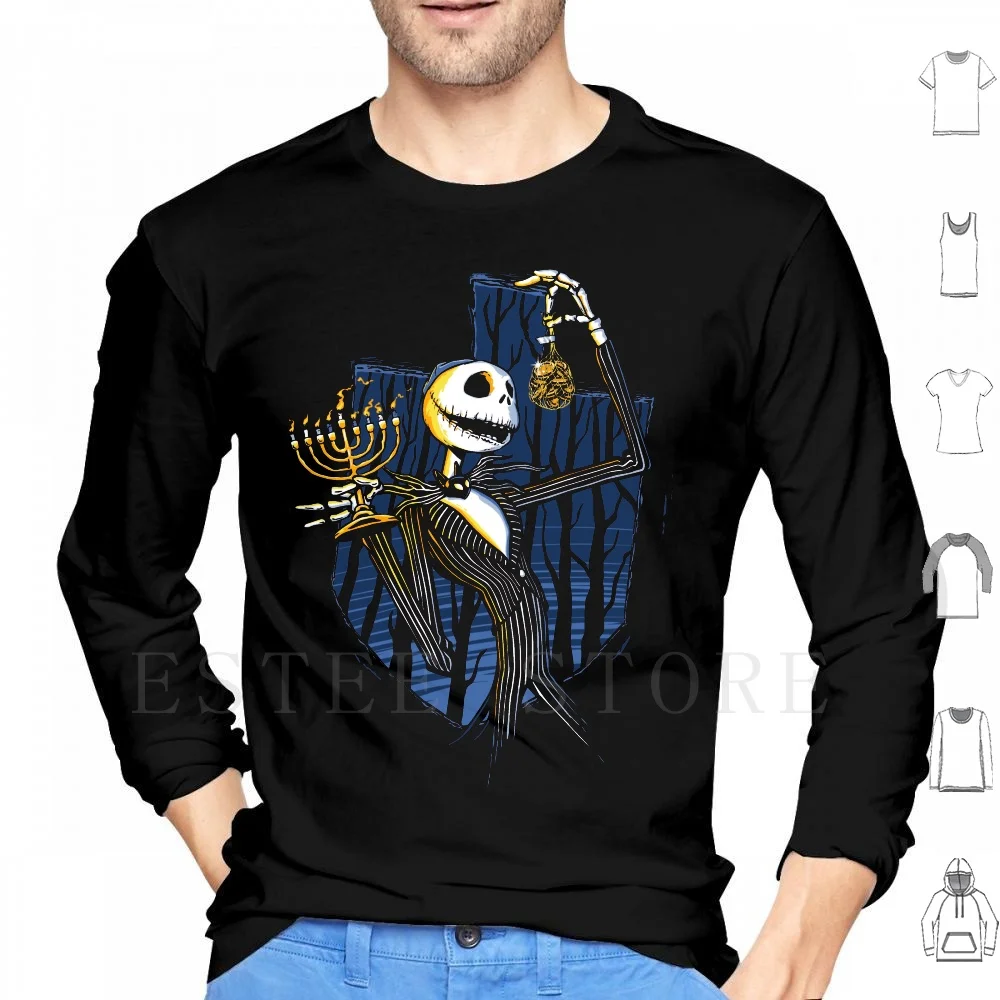 

Hannukah Town Hoodies Long Sleeve Parody Hannukah Hannuka Channukah Channuka Hanukah Nightmare Pumpkin King Funny