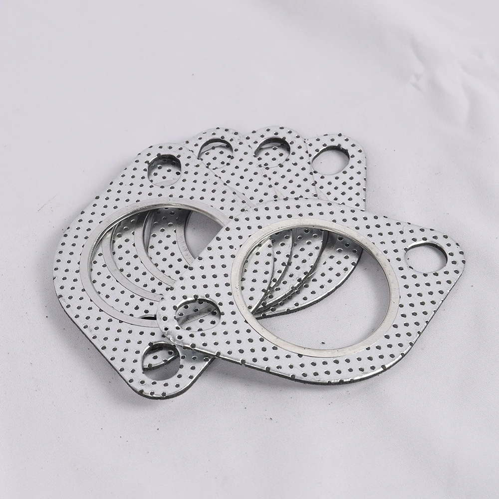 2.0/2.16/2.36/2.5/2.75/3.0 inch Car Exhaust Downpipe Flange Gasket Exhaust Pipe Gasket Universal Two holes 5pcs/pack