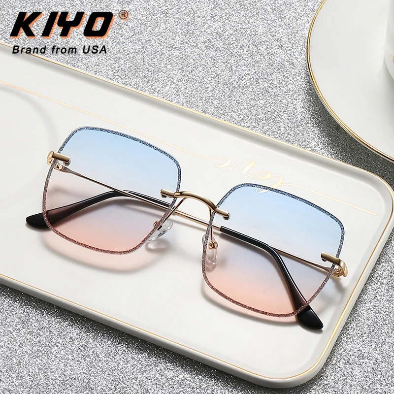 KIYO Brand 2020 New Women Square Sunglasses Metal Classic Sun Glasses High Quality UV400 Driving Eyewear 2890