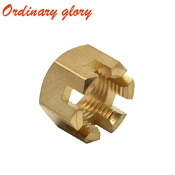 90171-16011 Copper Castle Nut for Yamaha 40HP 50HP 55HP 60HP 70HP 90HP Outboard Engine