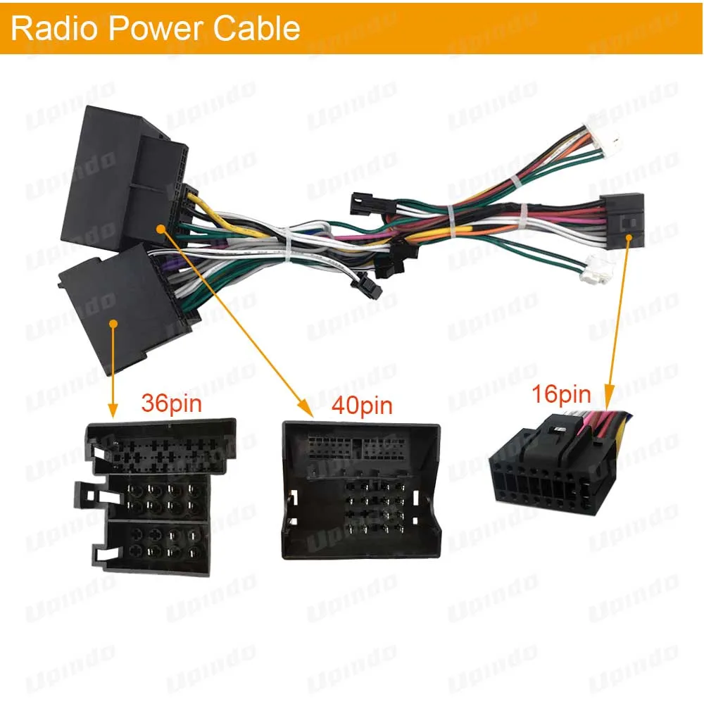 Car Radio Cable with CAN-Bus for Benz B200 W211 ML Vito Viano R350 W203 Power Wiring Harness Android Multimedia Connector Socket