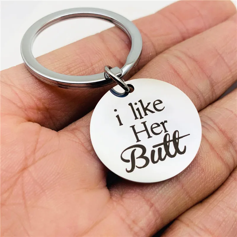 I Like Her Butt Keyring I Like His Beard Lovers Keychains Couple Keyring for Girlfriend Boyfriend