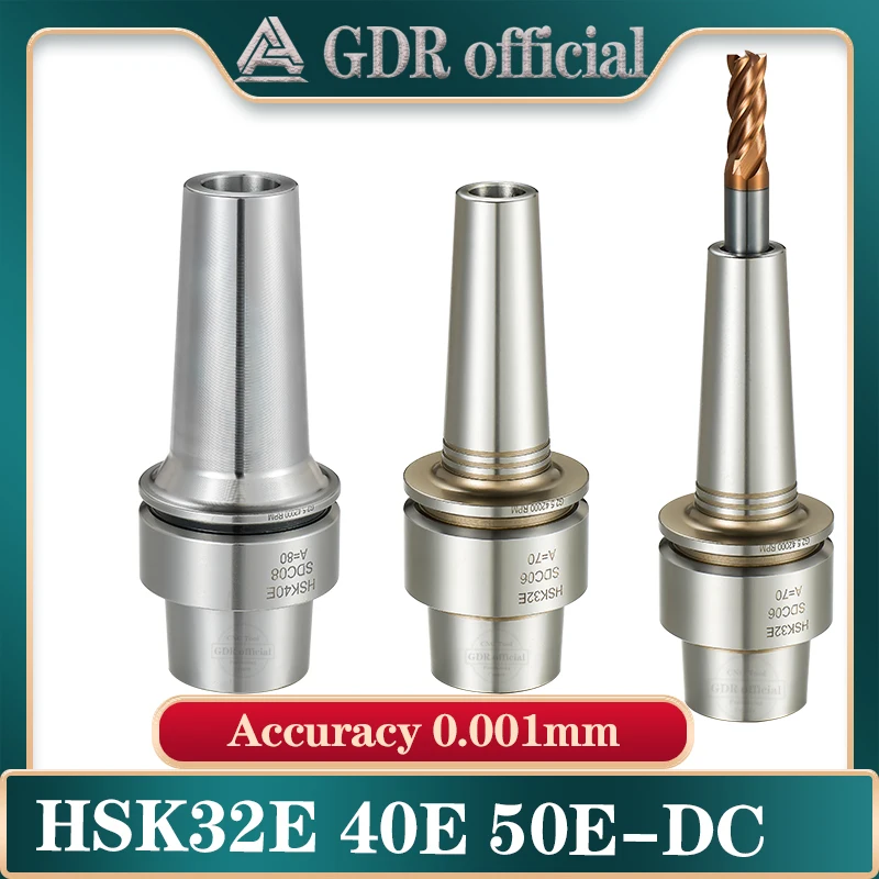 HSK32E HSK40E HSK50E hsk50A DC6 DC8 back pull tool holder  center HSK DC Series tool holder for DC6 DC8 collet