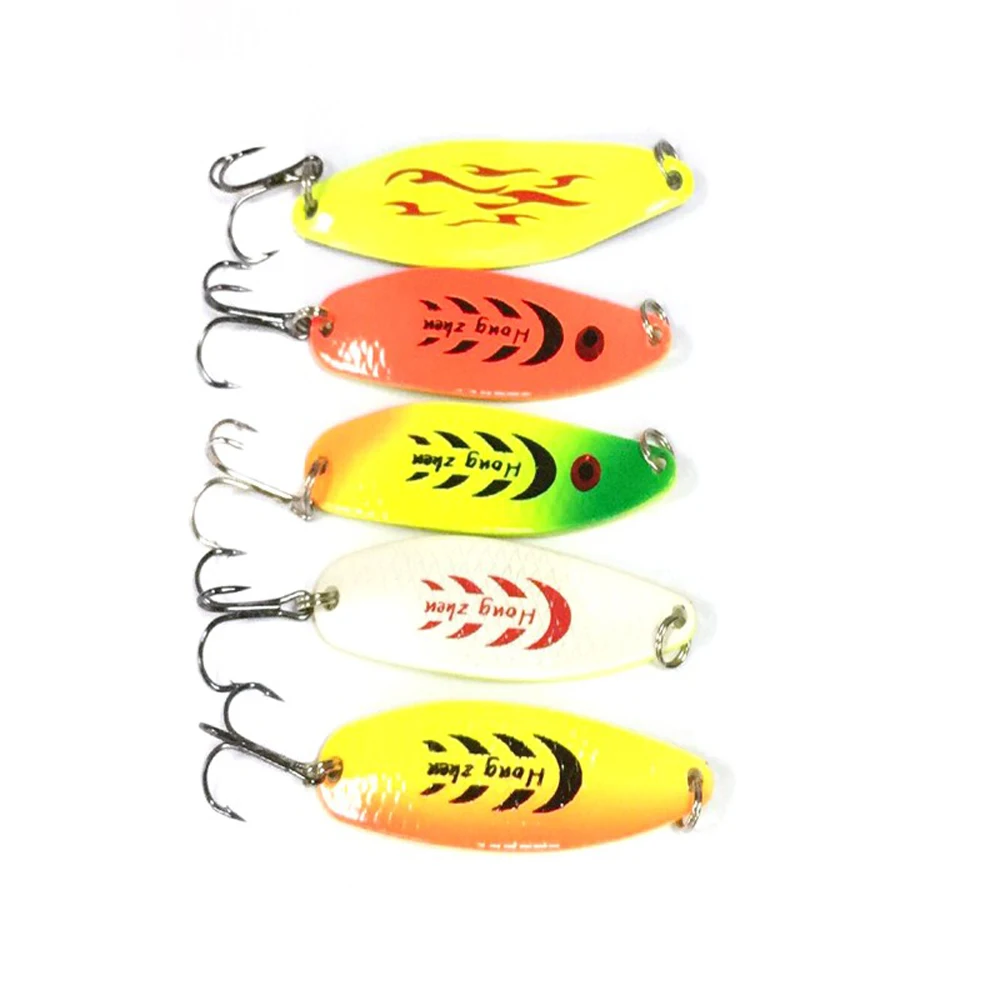 

Hard metal lure spinner spoon, artificial baits mixed color, 13G, 7mm, 10 pcs/lot