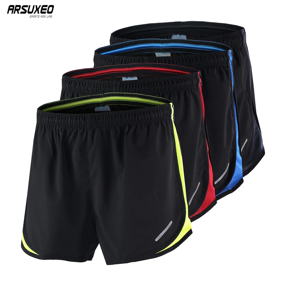 ARSUXEO Men\'s Running Shorts 2 in 1 Sport Athletic Crossfit Fitness Gym Shorts Pants Workout Clothes Marathon Sportswear B165