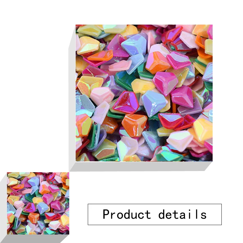 3D Diamond Shape Bulk Sequins Multicolor PVC Nail Art Accessories Wedding Dress Sewing Craft Clothes Decoration Dress Shoes DIY