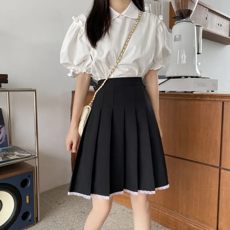 Skirts Pleated Women High Waist Summer Knee-length Preppy Style Harajuku 3XL Plus Size Chic Street School Cosplay Casual Female