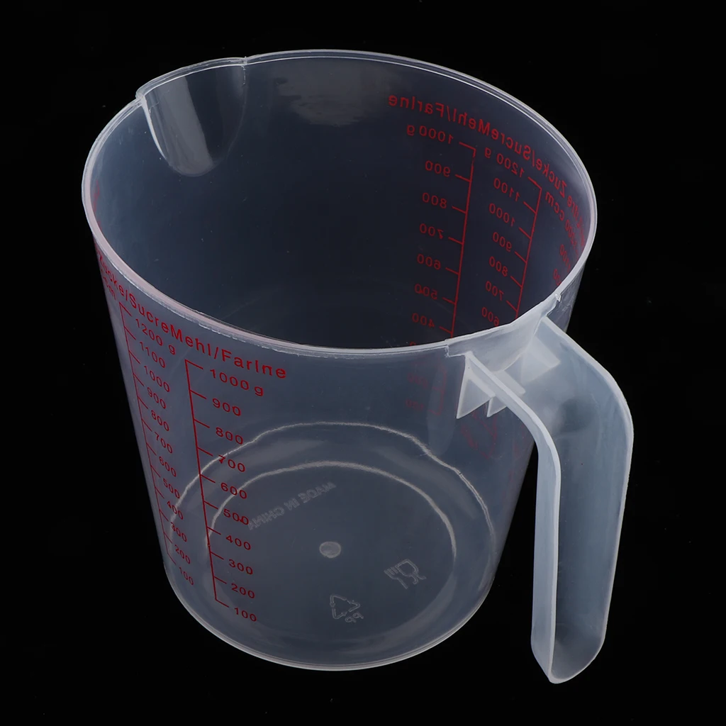 1200 ml Measuring Cup Plastic Graduated Liquid Measuring Cups Cooking Baking Measuring Tool