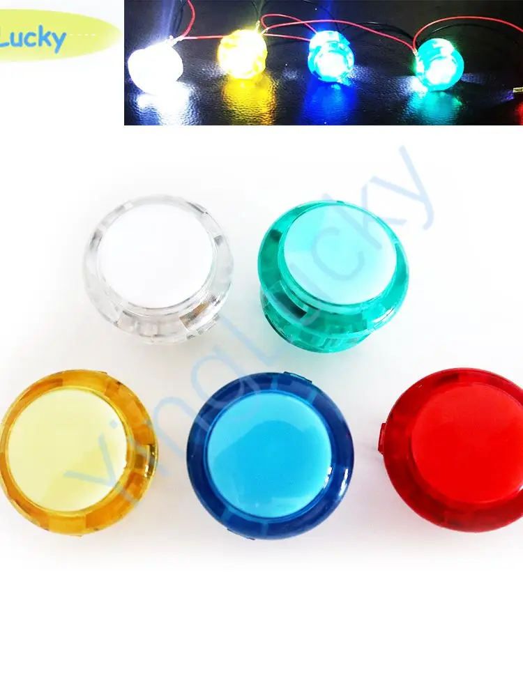 5V / 12V Arcade Beleuchtete Led Push Button 24MM 30MM Licht Runde Kopie SANWA OBSC für Arcade-Spiel Gaminator DIY Joytick Konsole – Detail 2