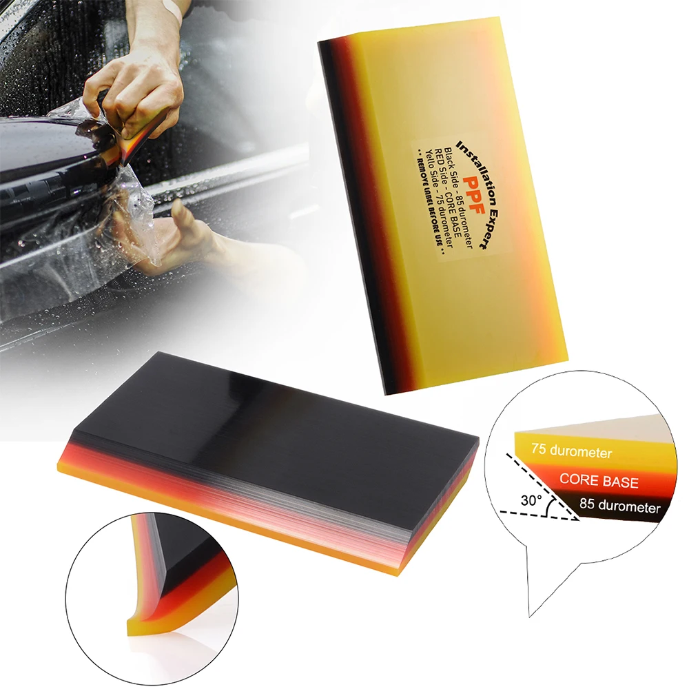 Foshio 2in1 Zacht Rubber Wisser Vinyl Auto Wrap Beschermende Film Installeren Scraper Window Tint Label Sticker Remover Reinigingstool