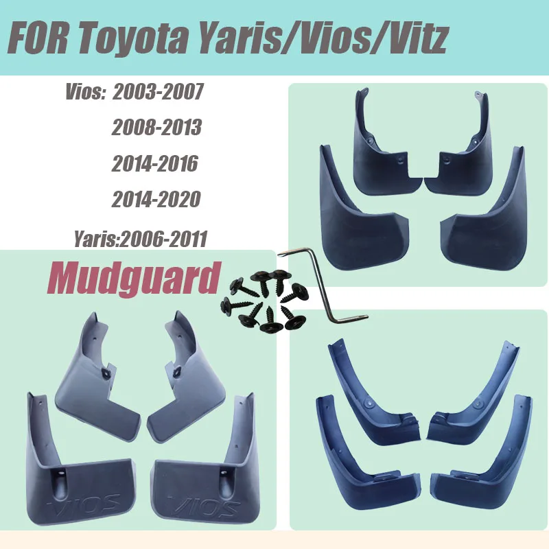 

For Toyota Vios Yaris L/FS mudguards Toyota car Fenders Toyota mud flaps splash guards auto accessories 2003-2019