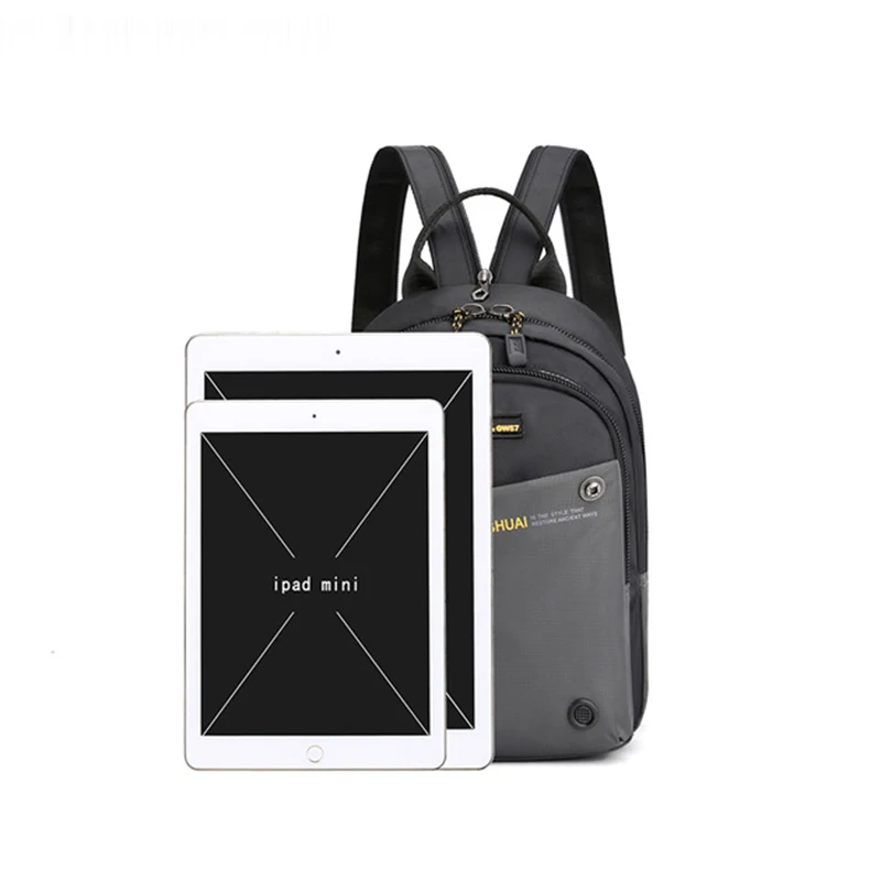 Männer Kleine Rucksack Rucksack Messenger Cross Body Brust Taschen Mehrzweck Military Reise Nylon Männlichen Mode Daypack Rucksack – Detail 2