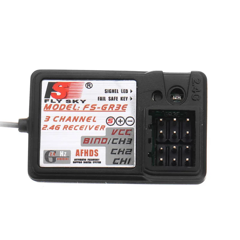 Flysky FS-GR3E 3 Channel 2.4G Receiver for RC Car Boat  GT2 GT2B GT3 GT3B GT3C T6 CT6B GR3E TH9X Transmitter Remote Controller