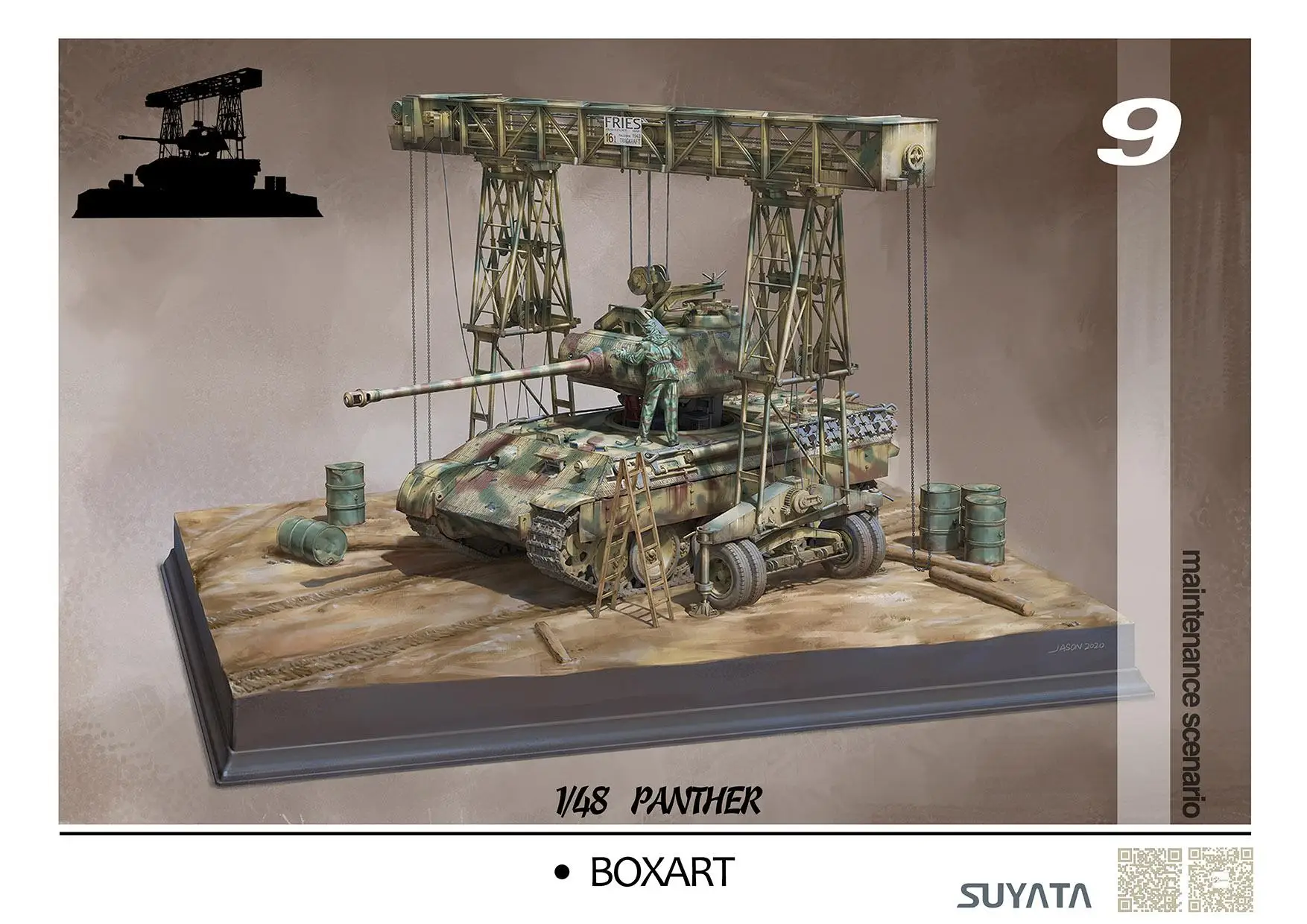 SUYATA Model NO-001 1/48 PANTHERA 16t strabokran Plastic model kit