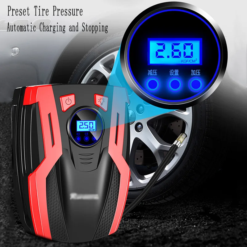 

DC 12 Volt Car Portable Air Compressor Pump Digital Tire Inflator 150 PSI Auto Air Pump for Car Motorcycle LED Light Tire Pump