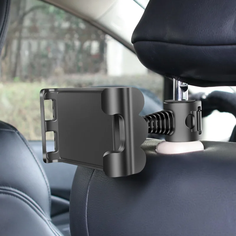 Car Tablet Phone Holder Seat Back Adjustable iPad Stand Car ipad Holder For Headrest 360 Rotation Mobile Phone Mount Holder