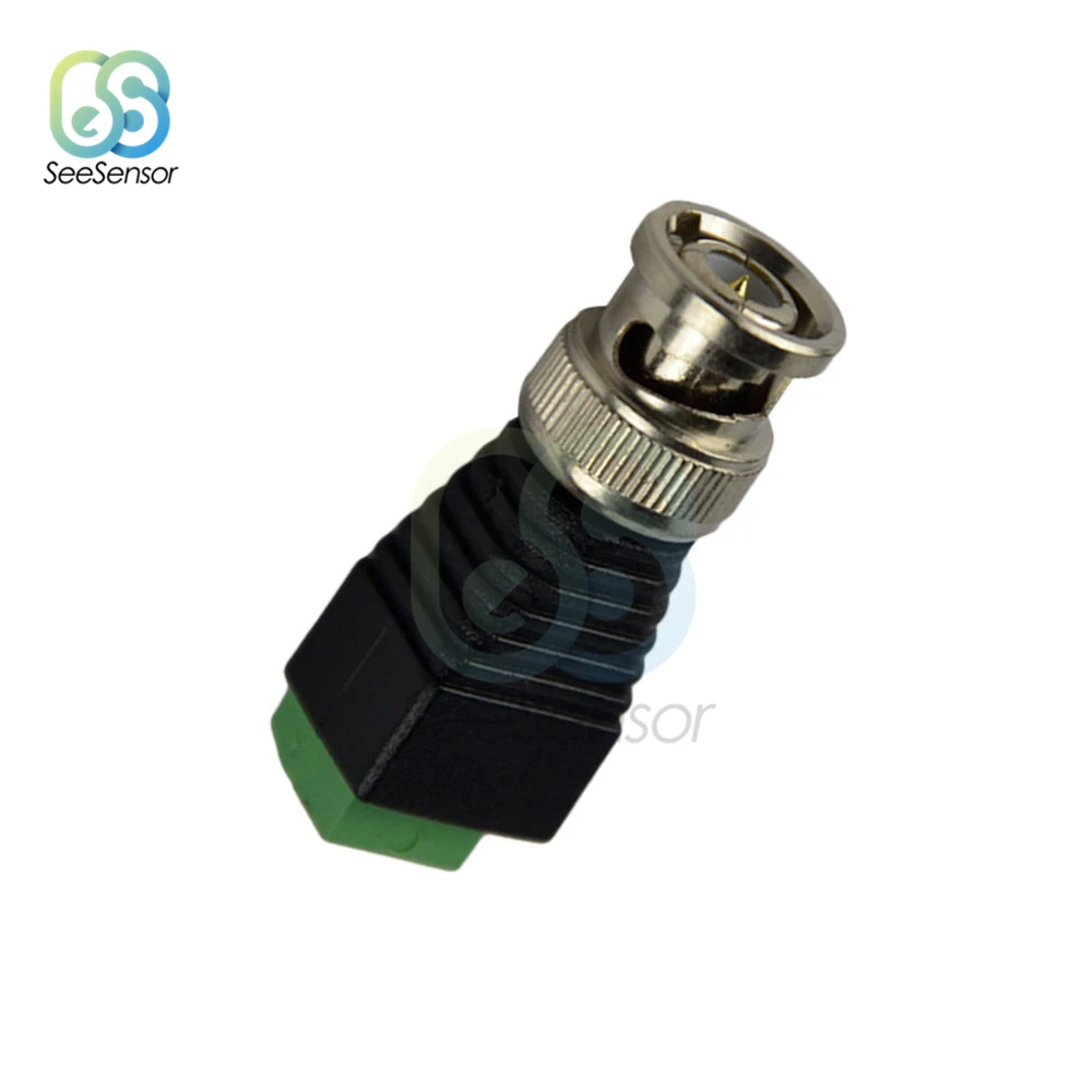 Bncオス-mini coax cat5ビデオbalunアダプター,LEDストリップライトプラグ,CCTVカメラアクセサリ