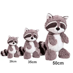 28/35/50cm Raccoon Plush Toy Forest Friends Stuffed Toy Girl Sleeping Pillow Big Tail Animal Doll Cute Creative Toys Kids Gift