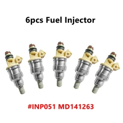 6pcs Fuel Injector For MITSUBISHI Montero Eclipse Galant B210H INP-051 INP051 MD141263 High Quality Nozzle Fuel Injection