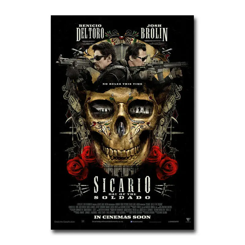 L0061 Sicario Day Of The Soldado Movie Silk Fabric Poster Art Decor Indoor Painting Gift