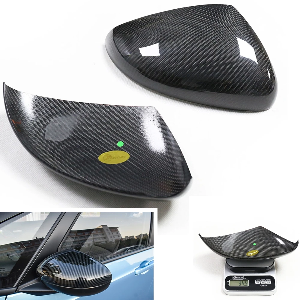 

For Honda Fit GR9 2020-2021 Real Carbon Fiber Mirror Cover Add On Car Exterior Door Window Side Rear View Cap Reverse Case Shell