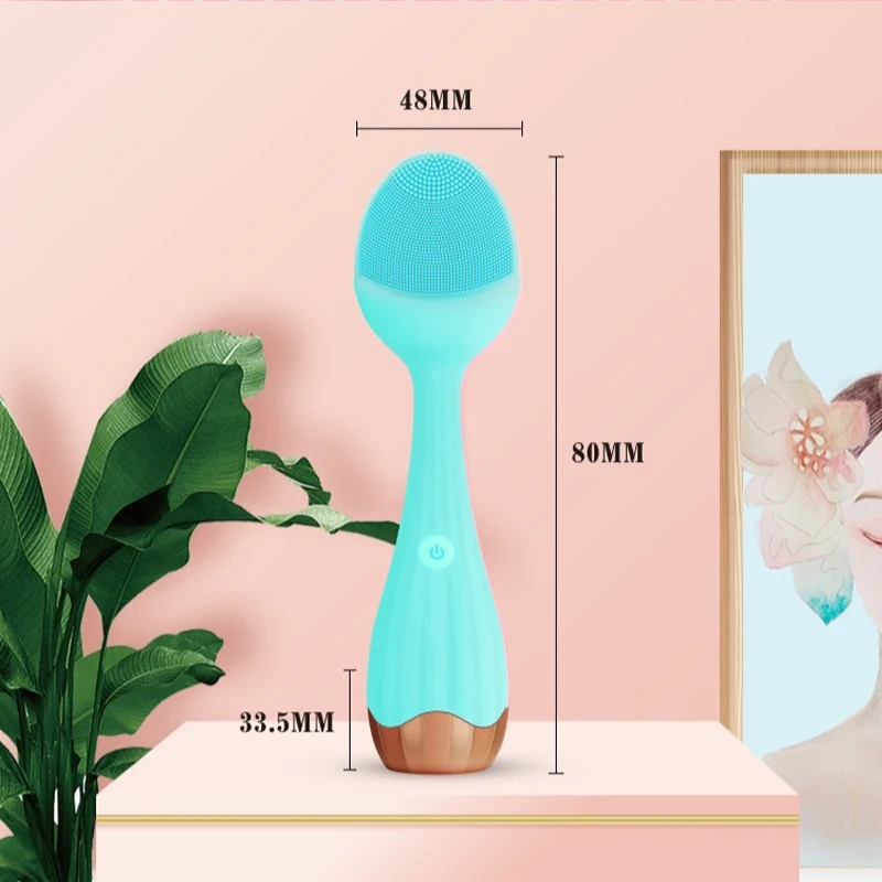 Silikonowa szczotka do czyszczenia twarzy elektryczna urządzenie do czyszczenia twarzy masażer do czyszczenia skóry soniczna szczoteczka do oczyszczania porów wibracyjna