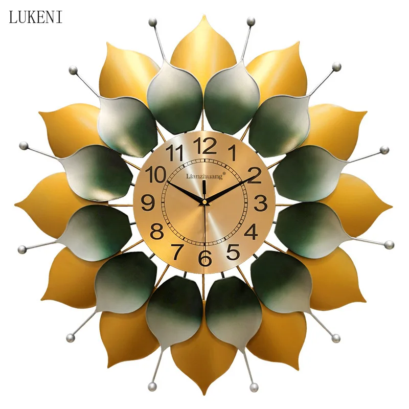 European Style Light Luxury Wall Clock Living Room Home Mute Modern Creative Fashion Art Clock Decorative Quartz Clock