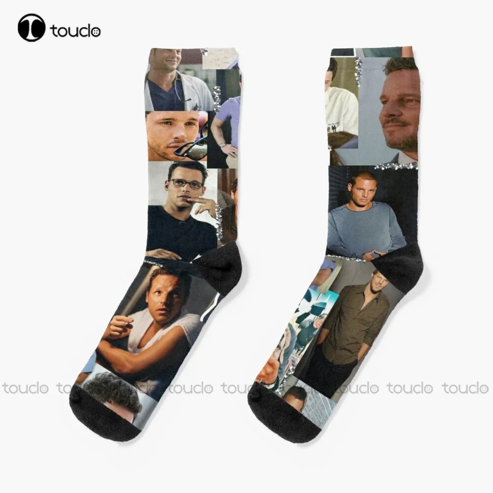 

Alex Karev Collage Socks Boot Socks Christmas New Year Gift 360° Digital Print Personalized Custom Unisex Adult Teen Youth Socks