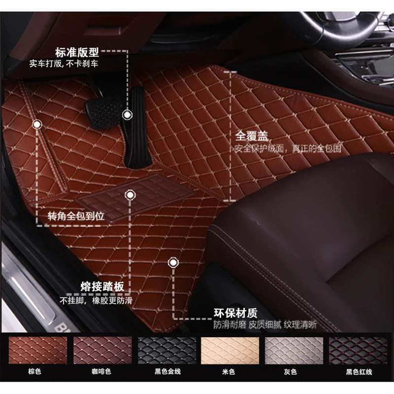 For Lexus car anti-skid pad GS200T car anti-skid pad leather carpet foot pad 2016-2018 edition auto parts