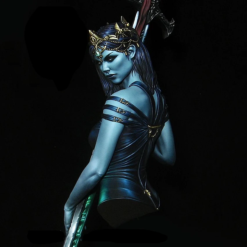 

1/10 ancient woman warrior bust Resin figure Model kits Miniature gk Unassembly Unpainted