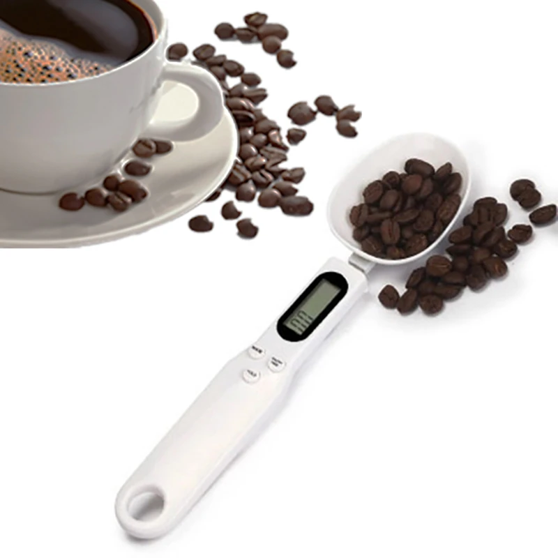 500g/0.1g Portable LCD Digital Kitchen Scale Measuring Spoon Coffee Sugar Gram Electronic Spoon Weight Volumn Food Scale