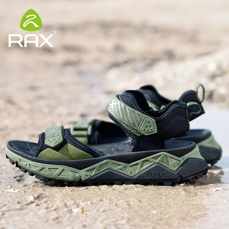 RAX Mens Sports Sandals Summer Outdoor Beach Sandals Men Aqua Trekking Water shoes Men Upstream Shoes Women Fishing Quick  Shoes