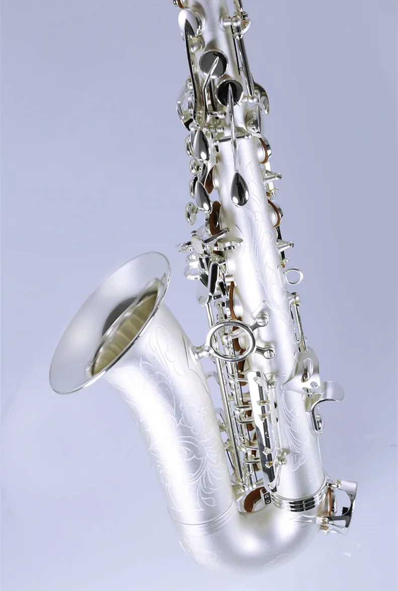 New Arrival Alto Eb Tune Saxophone Brass Silver Plated Sax E Flat Musical Instrument With Nylon Case Mouthpiece Free Shipping