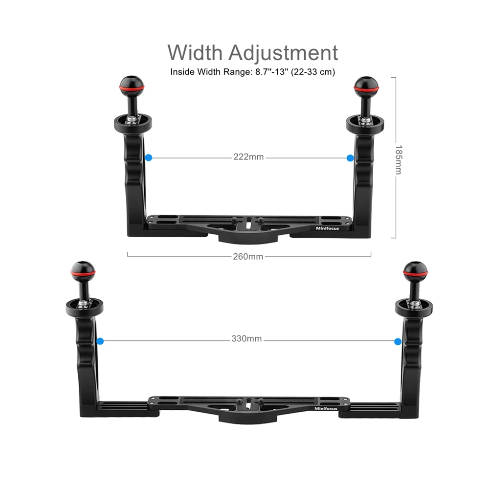 Underwater Tray Housings Light Arm System Ys Ball Clamp Hanlde Grip kit for Diving Camera Waterproof Video Dive Torch Flashlight