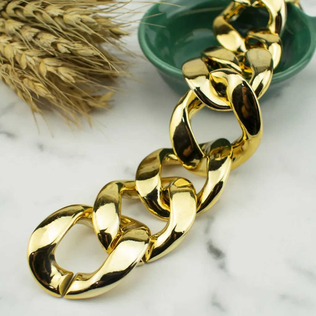 1.0 Meter Vintage Acrylic Chunky Chains DIY For Necklace Bracelet Long Chains ABS Plastic Collar Charms New Fashion Jewelry