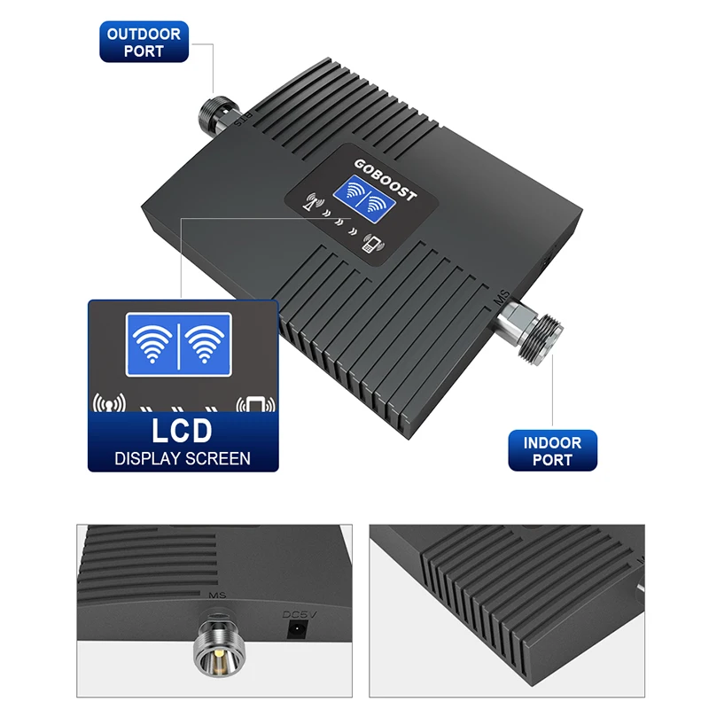 GOBOOST 2 Band Signal Booster 2G 3G GSM 900 850 DCS 1800 2100 Cellular Amplifier LTE 4G AWS 1700 1800 PCS 1900 MHz Repeater Kit